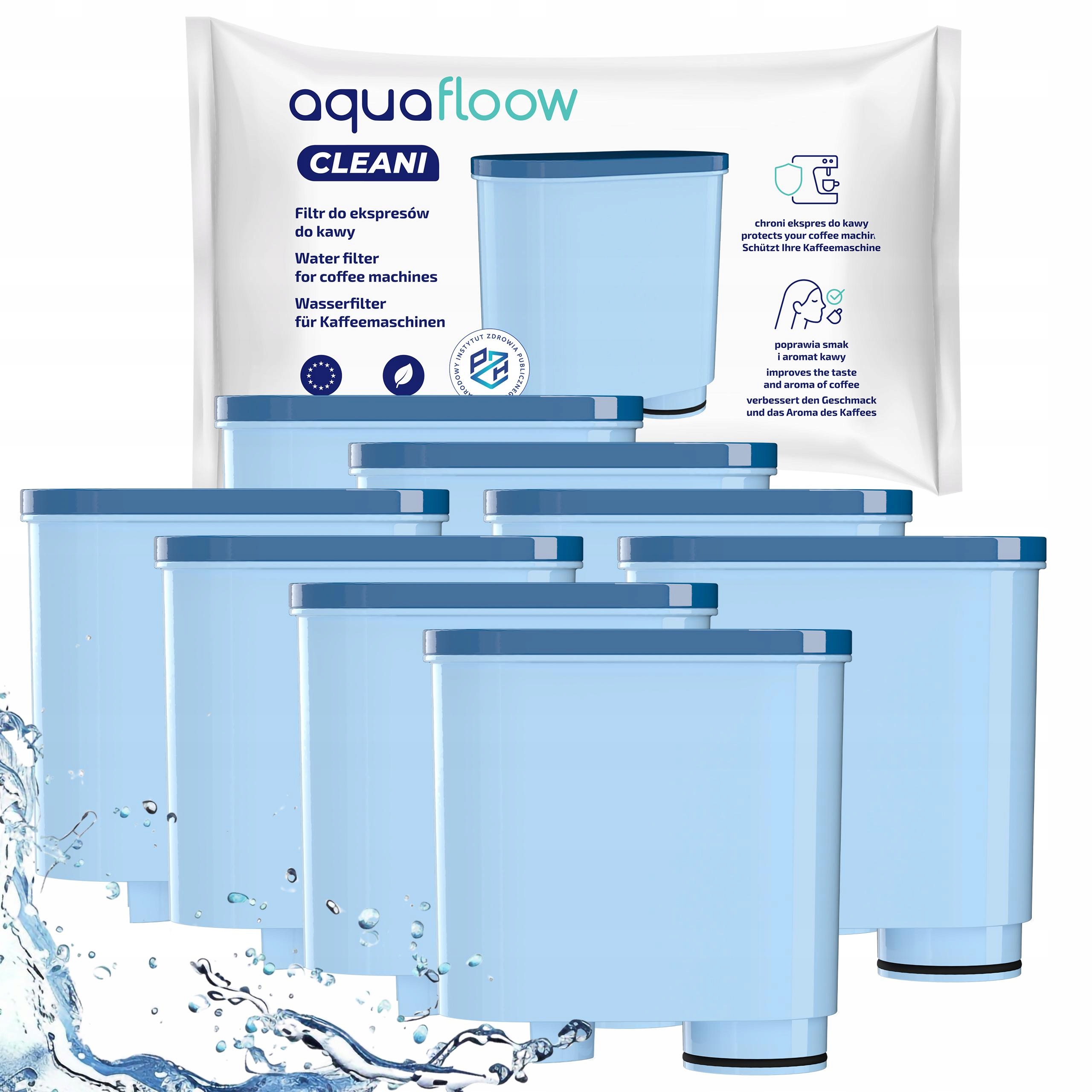 8 x AquaFloow filtr pro kávovar Philips Latte Go Saeco se systémem AquaClean