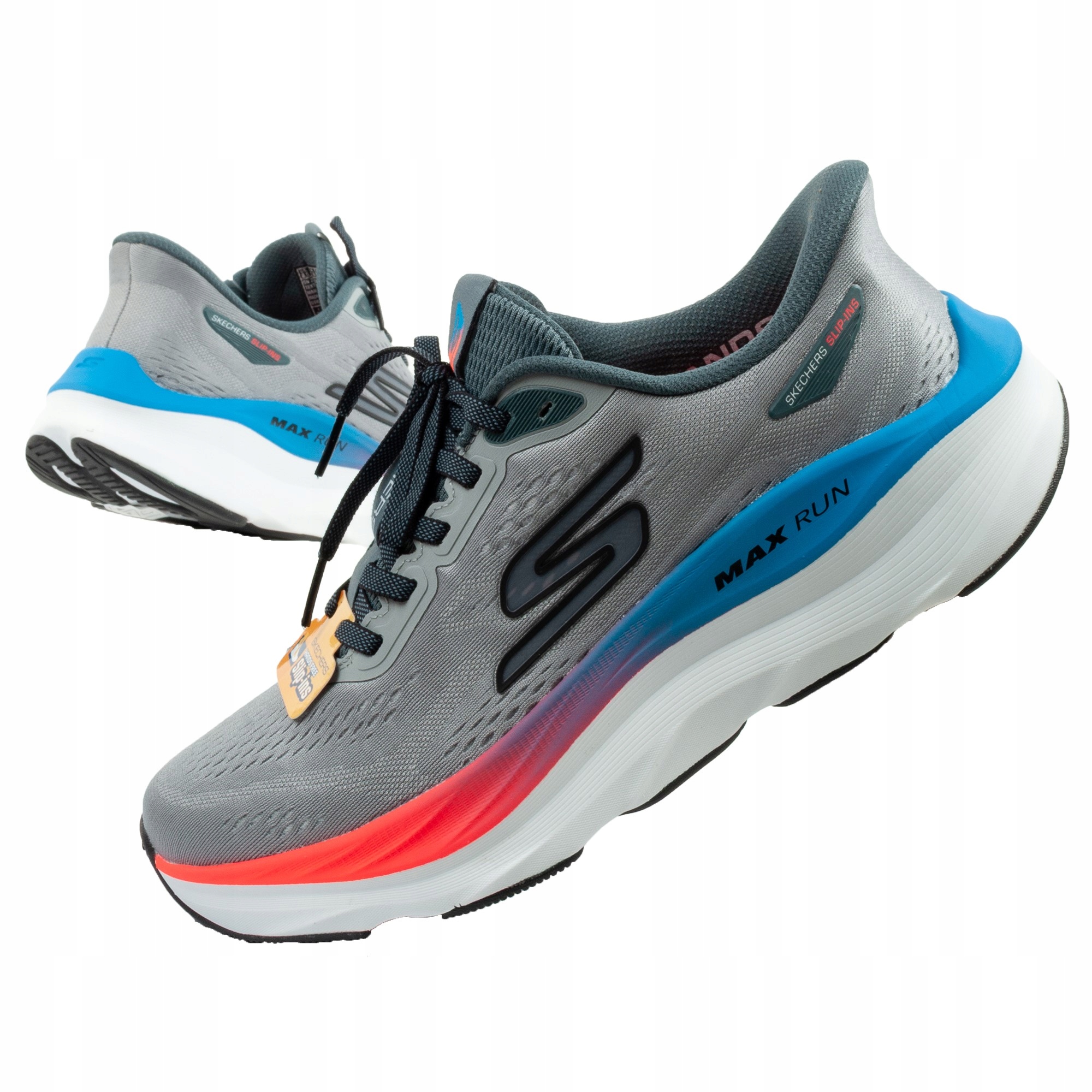 Pánské sportovní tenisky Skechers Max Run vel.42,5 šedé Slip-ins