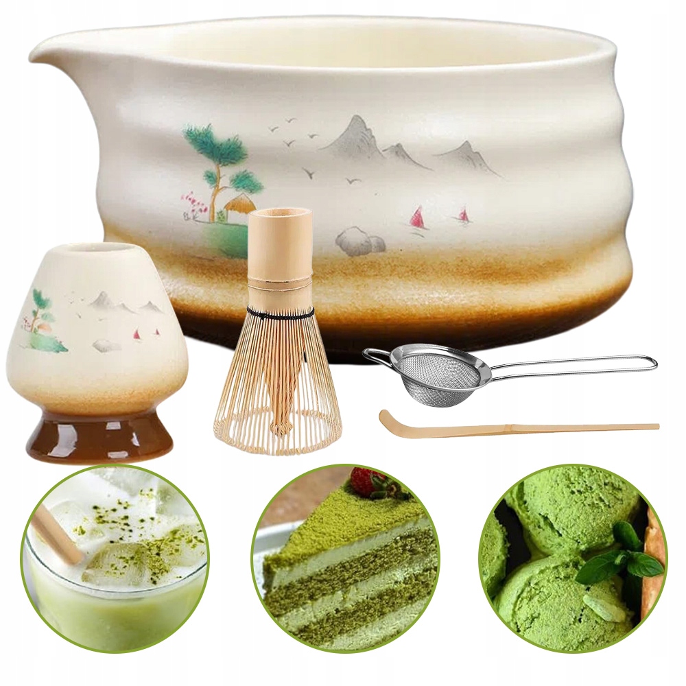 Zestaw Prezentowy Do Herbaty Matcha Zestaw Mioteł Matcha Z Trzepaczką 5SZT
