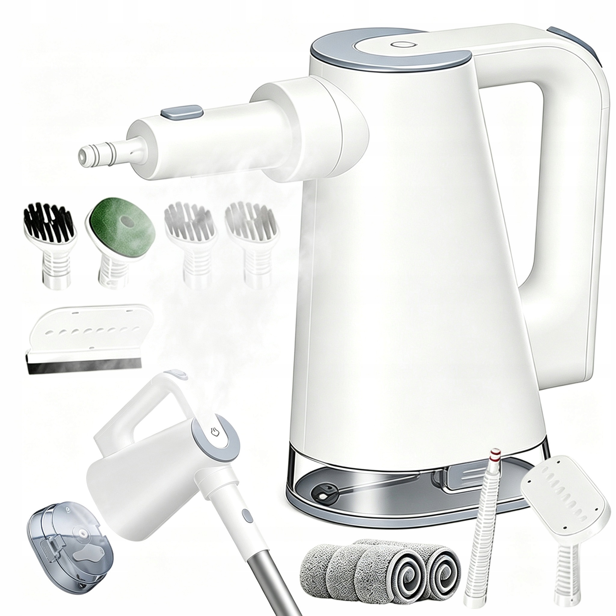 Parní Mop 2V1 1500W 370 ML Ruční Čistič Podlah A Kuchyní Sada