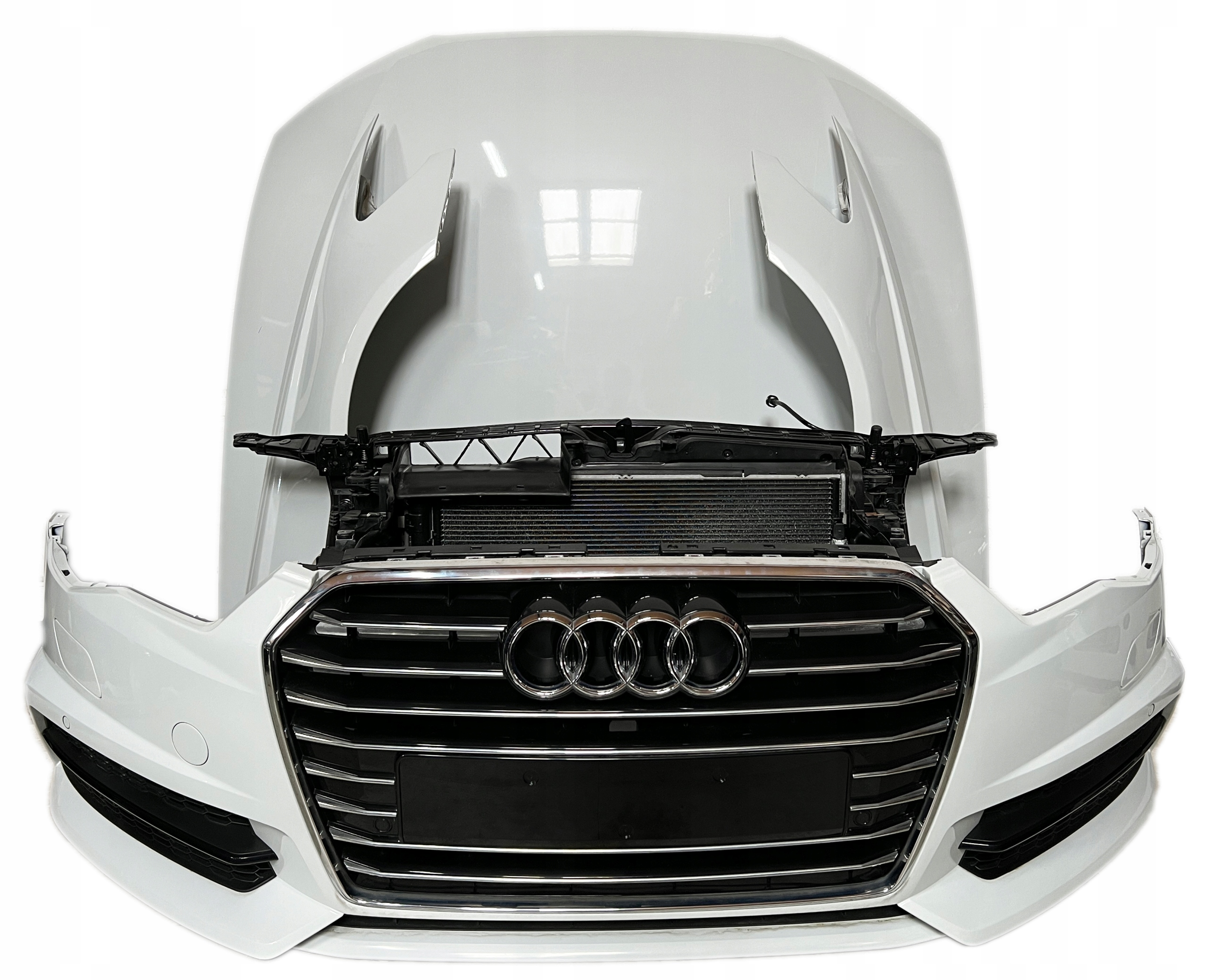 AUDI A6 C7 LIFT PRZÓD MASKA ZDERZAK PAS PRZEDNI LAMPY BEZ MALOWANIA LS9R Numer katalogowy części AUDI A6 4G0 C7 LIFT 2.0 TDI S-LINE KOMPLETNY PRZÓD LS9R FULL LED