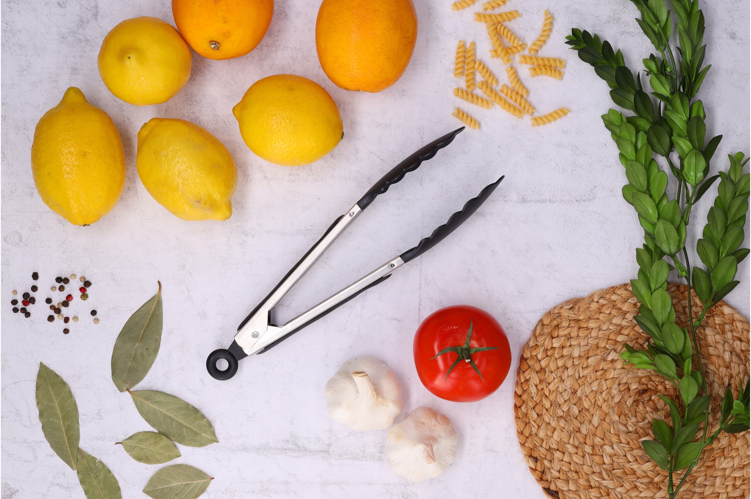 SZCZYPCE DO GRILLA stalowe uniwersalne do mięsa sałatek serwowania XXL Kolor czarny srebrny