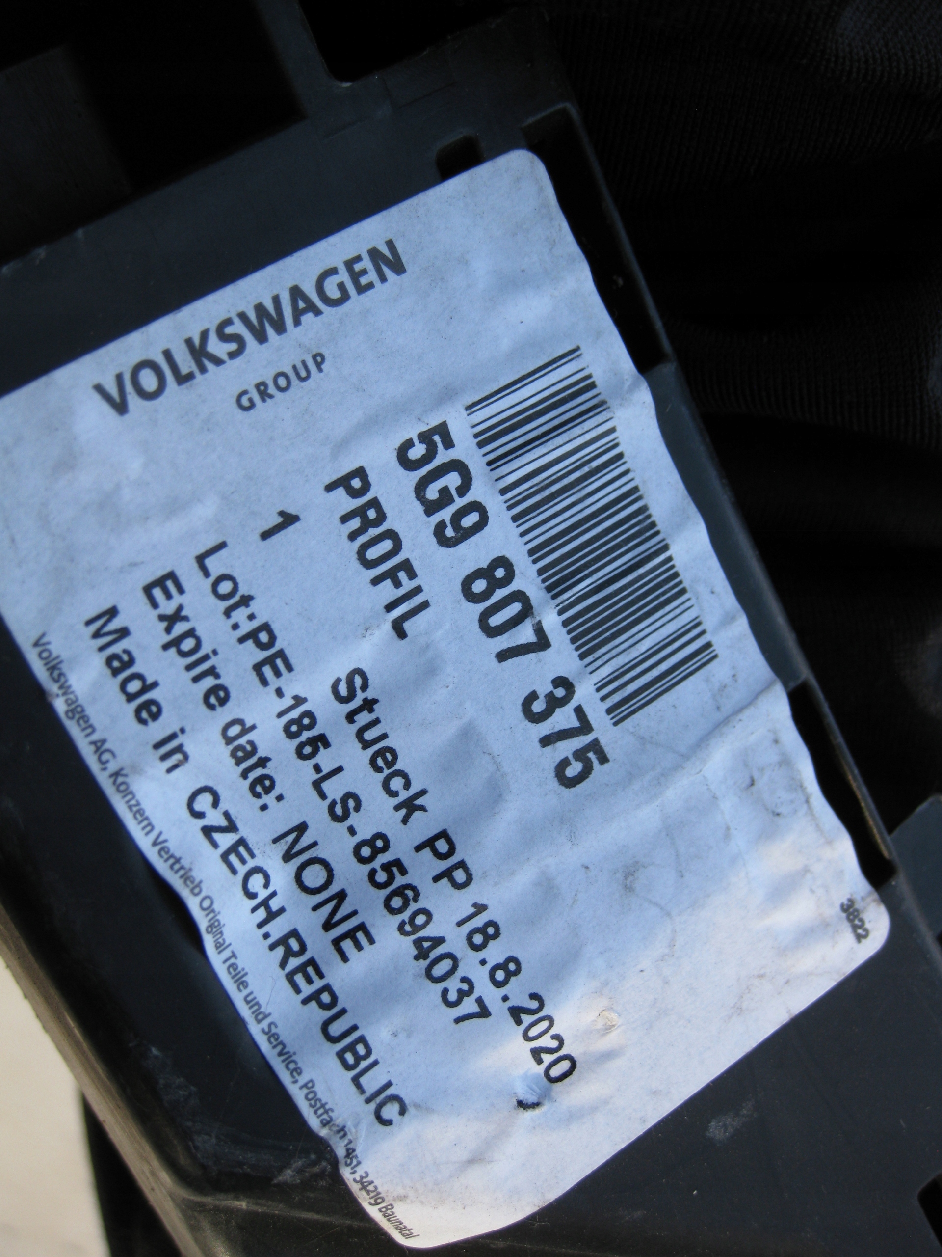 VW GOLF VII KOMBI bumper bracket rear part left 5G9807355