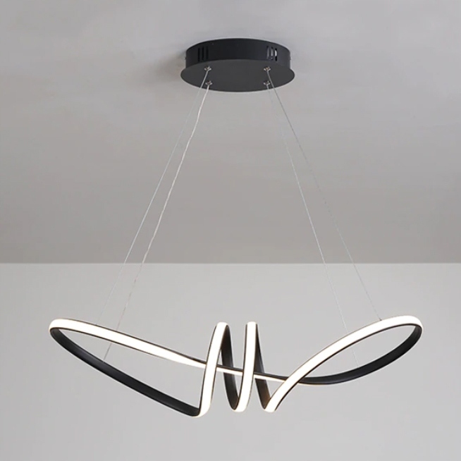 LAMPA SUFITOWA WISZĄCA RING NOWOCZESNA LED CZARNA + PILOT Kod producenta OSW-06661