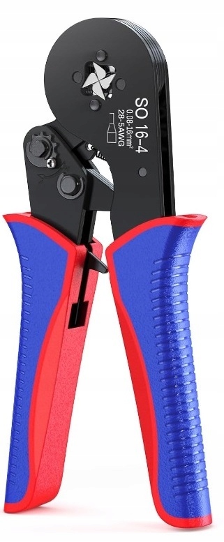 Zaciskarka Praska do Kabli 0,08 mm2 - 16 mm2 + 1200 tulejek izolowanych Kolor niebieski