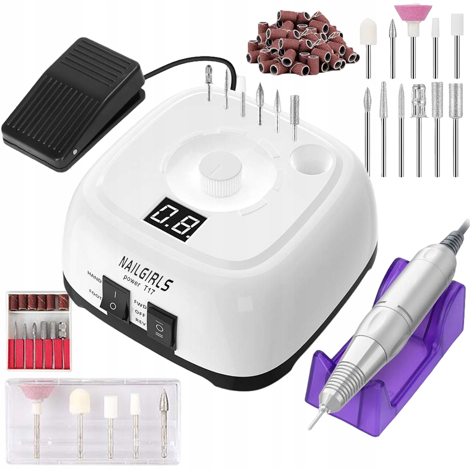 Bruska Na Nehty Manikúra Pedikúra Profesionální Silná Frézy