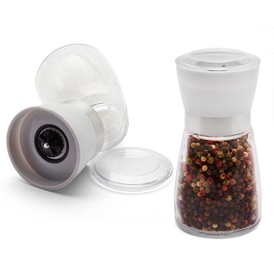

Szklany młynek ręczny do soli pieprzu 170ml szary