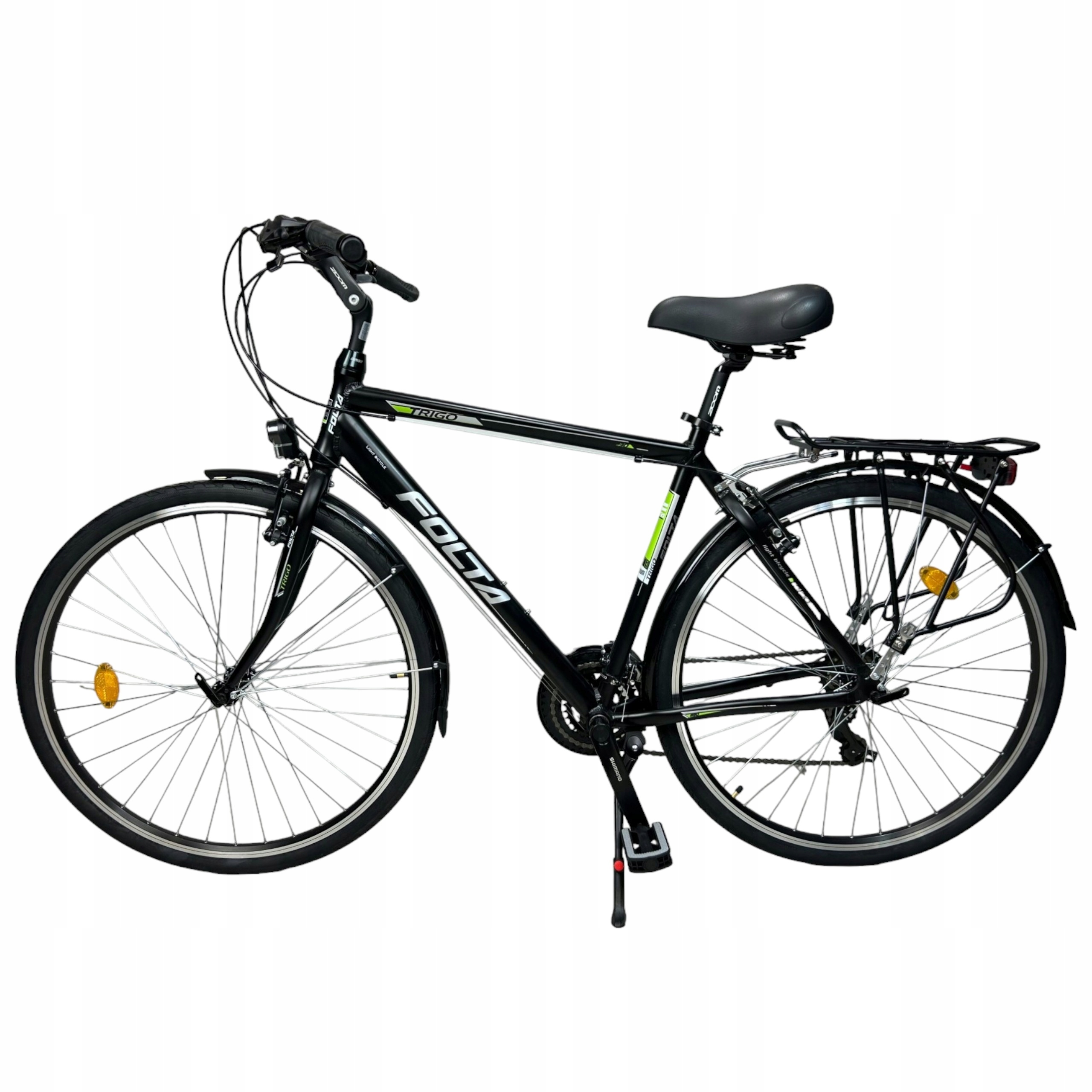 Rower Trekkingowy Damski Folta Trigo 28'' Osprzęt Shimano Czarno Zielony