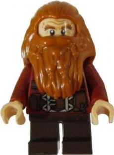 Lego Nová figurka Gloin the Dwarf Dark Orange Hair Lotr lor055