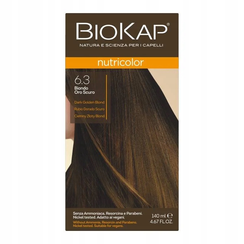 

Biokap Nutricolor 6.3 ciemnozłoty blond 140ml