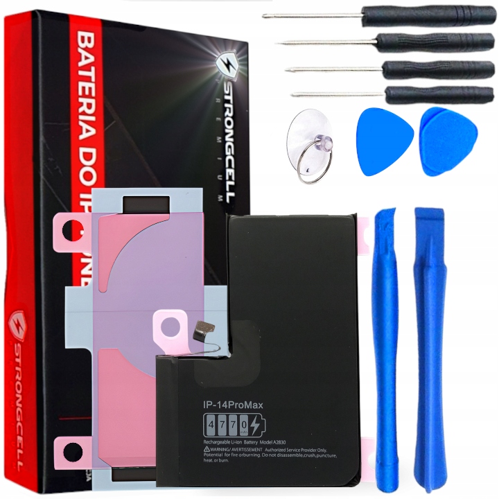 Bateria iPhone 14 Pro Max A2830 Większa Pojemność Strongcell Bez Komunikatu