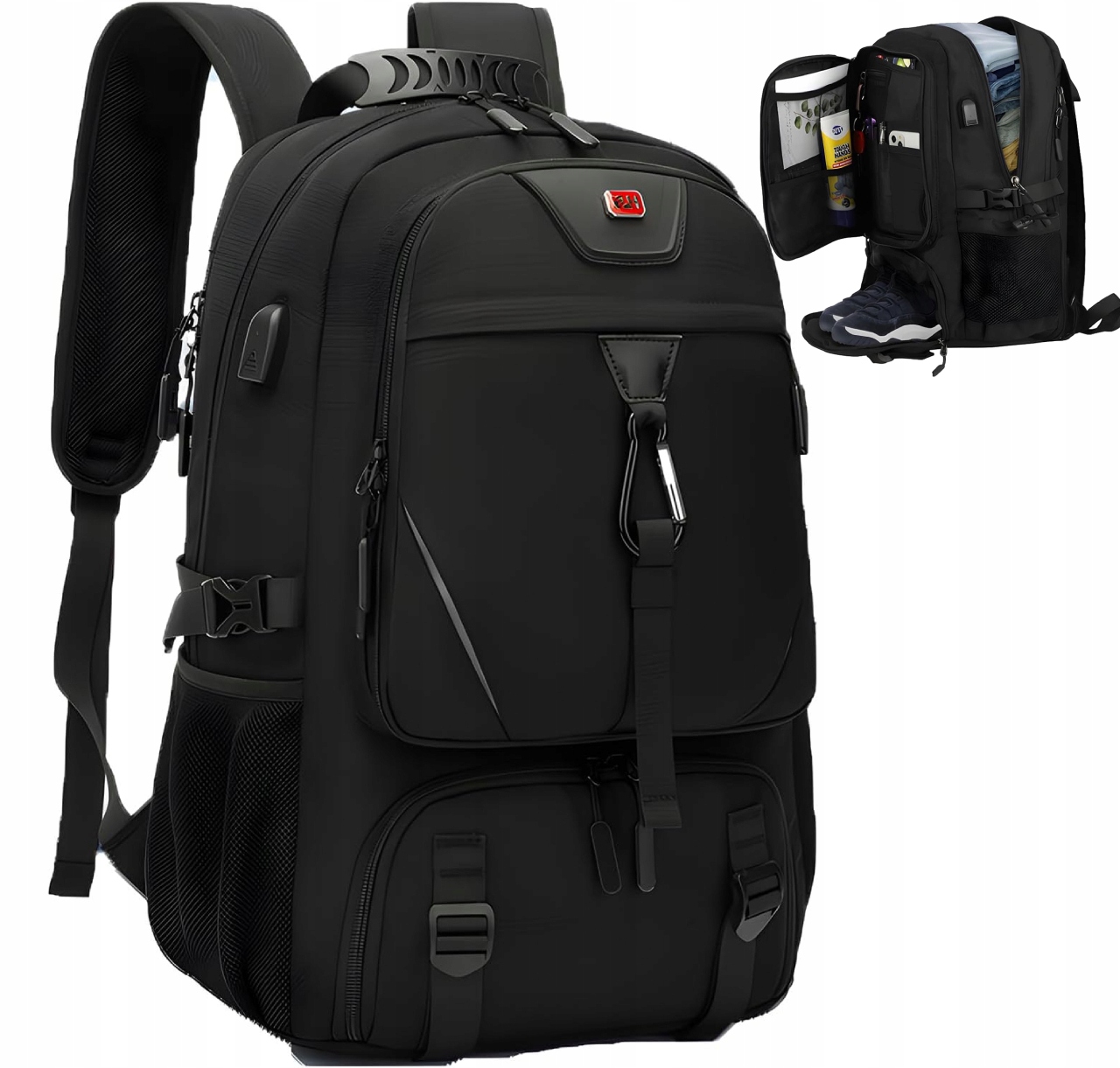 Plecak Turystyczny Duża Pojemność Wodoodporny Idealny Na Wędrówki 80L