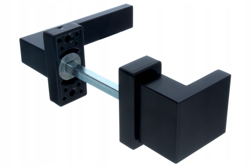 Klamko Dveřní úchytka Dublin na krátkém štítku Černá Ral 9005