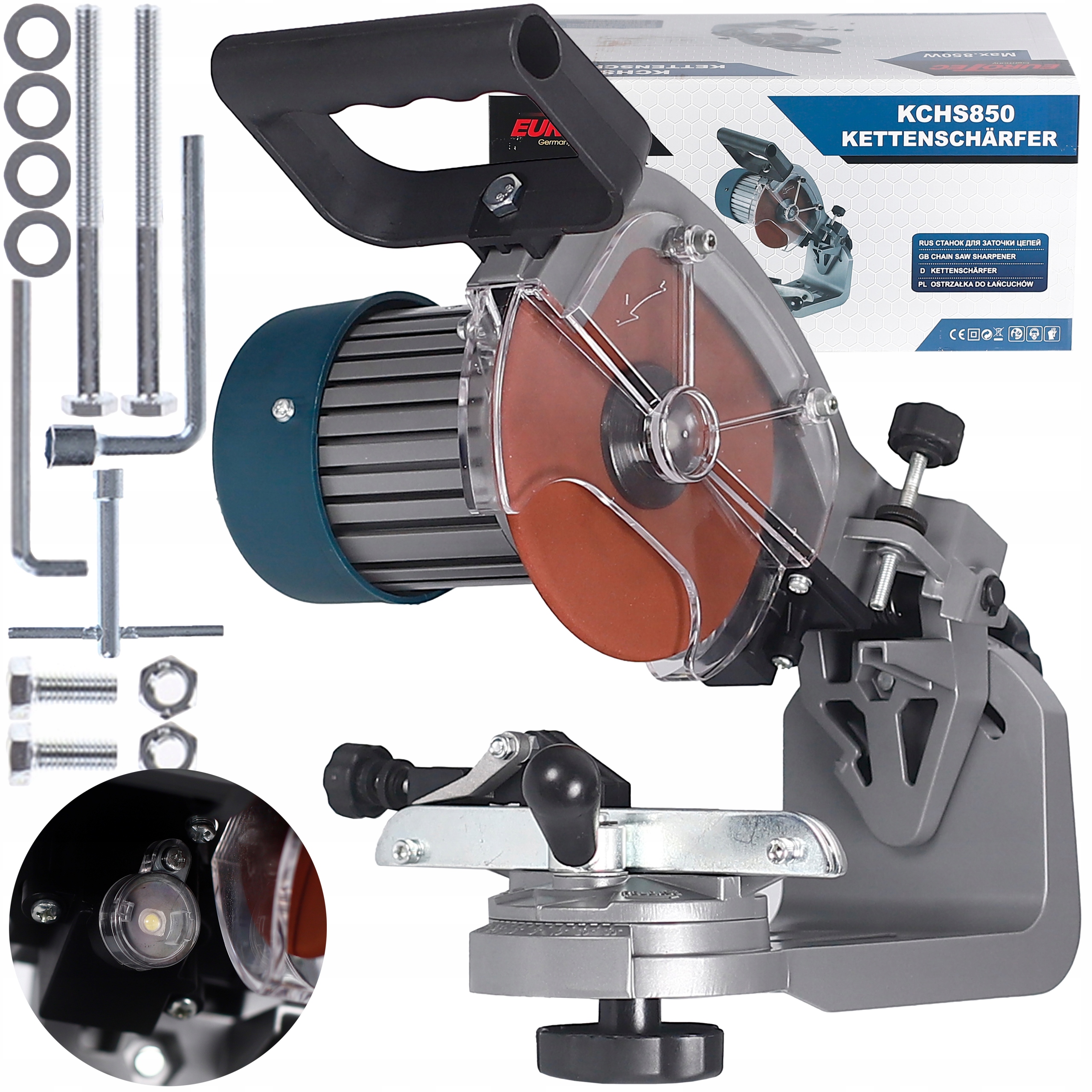 Ostrzałka Do Łańcuchów Elektryczna Pilarek Pił Indukcyjna 850W Zestaw Moc