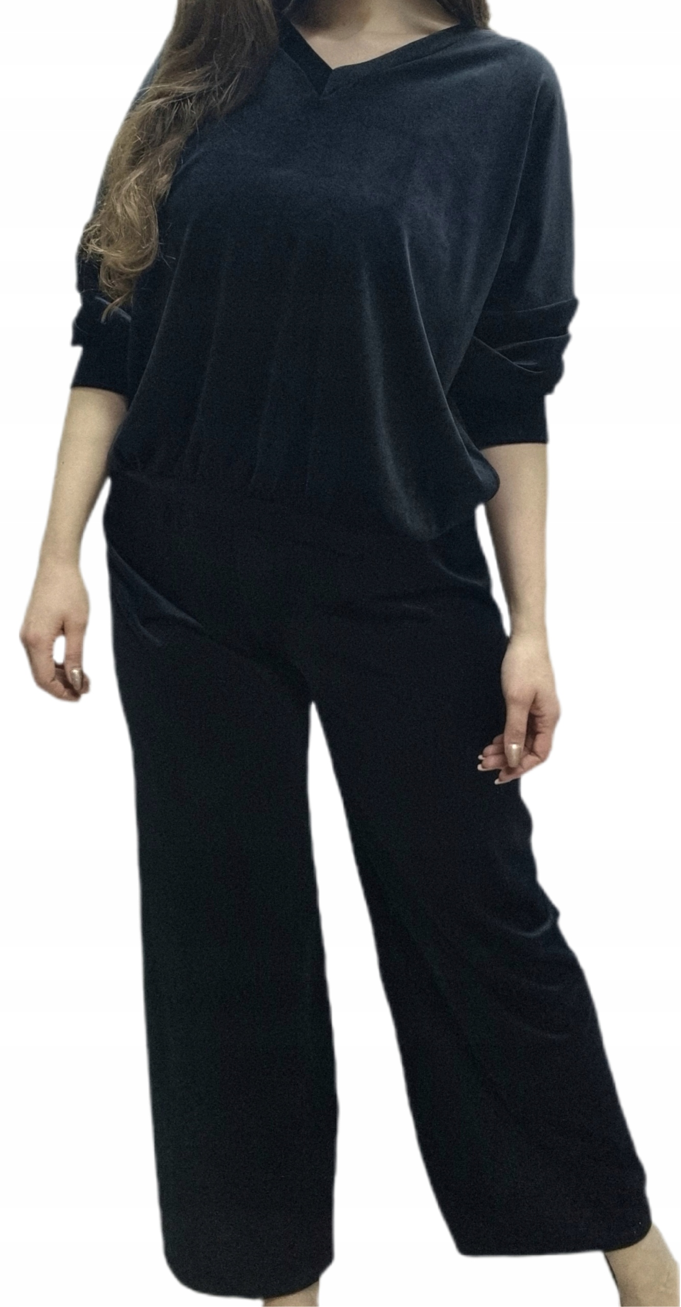 Teplákovka Dámský Velurový komplet 3XL 4XL 46 48 Vysoký Stav Plus Size