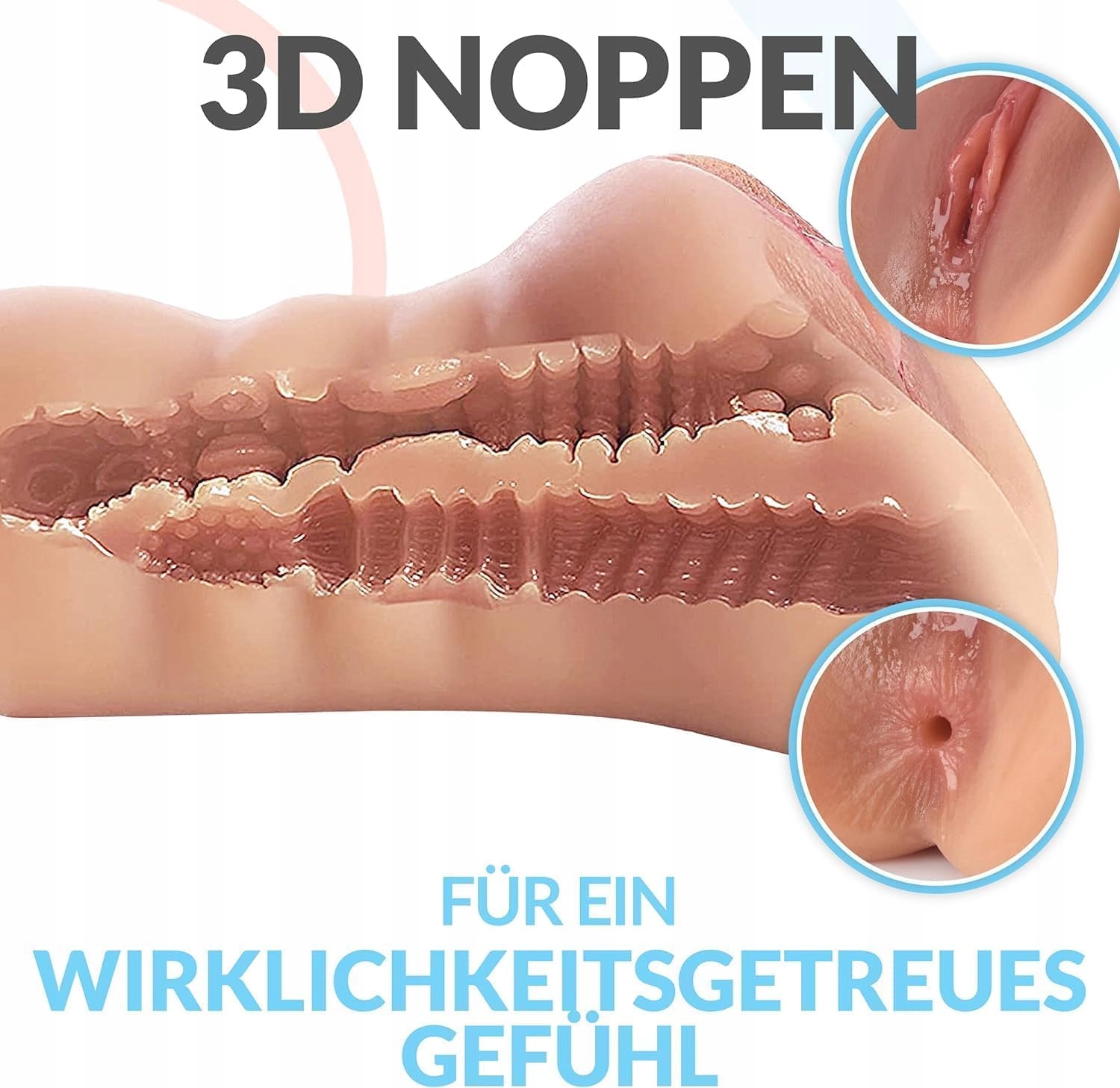 REALISTISCHER Masturbator Dla Mężczyzn 3D Vagina Klitoris Anal Sex Zabawka — miniatura 3