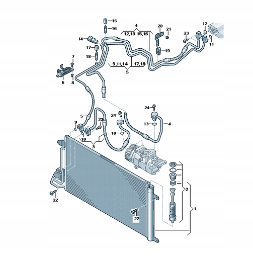 Volkswagen OE pierścień uszczelniający Numer katalogowy części 4E0260749C