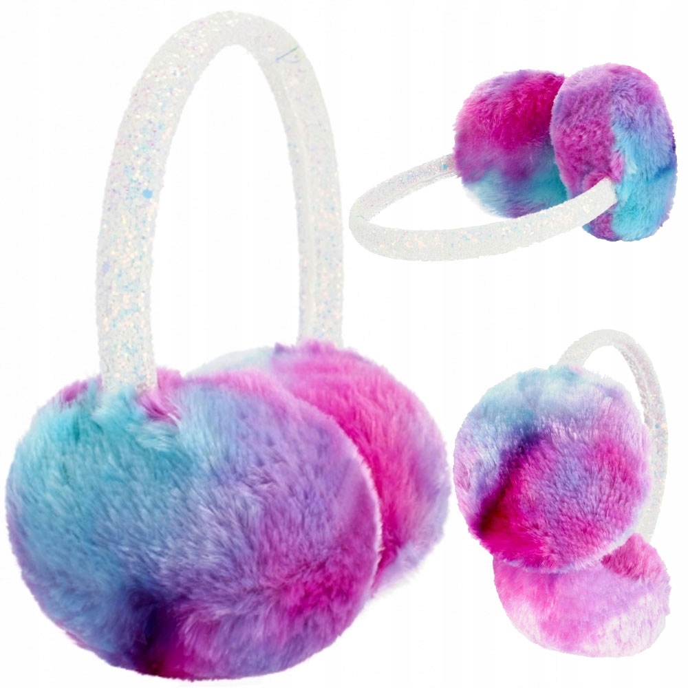 

Nauszniki Pluszowe Regulowane Brokatowe Ombre