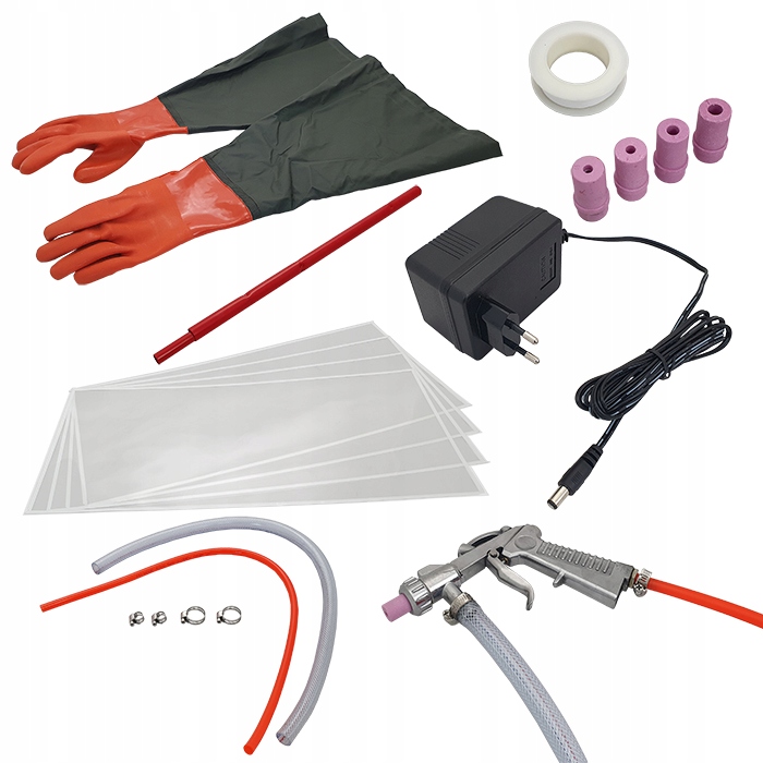 PIASKARKA KABINOWA 220L LITRÓW SB002 + 2 PARY RĘKAWIC OCHRONNYCH GRATIS Pojemność 220 l