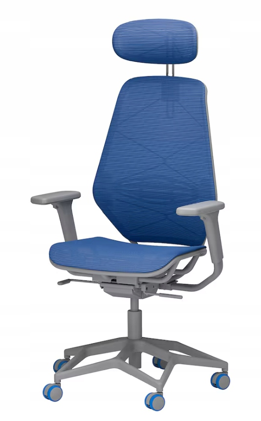 Ikea Styrspel Krzesło gamingowe/biurowe, niebieski/jasnoszary