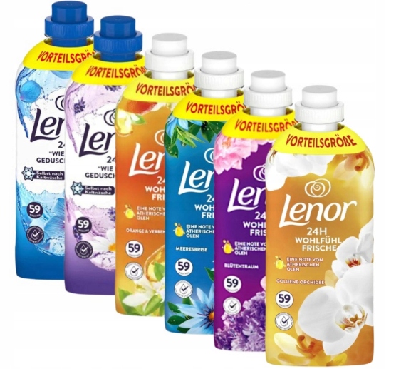 Lenor 1.23L Płyn do płukania 1239ml zestaw 6 szt