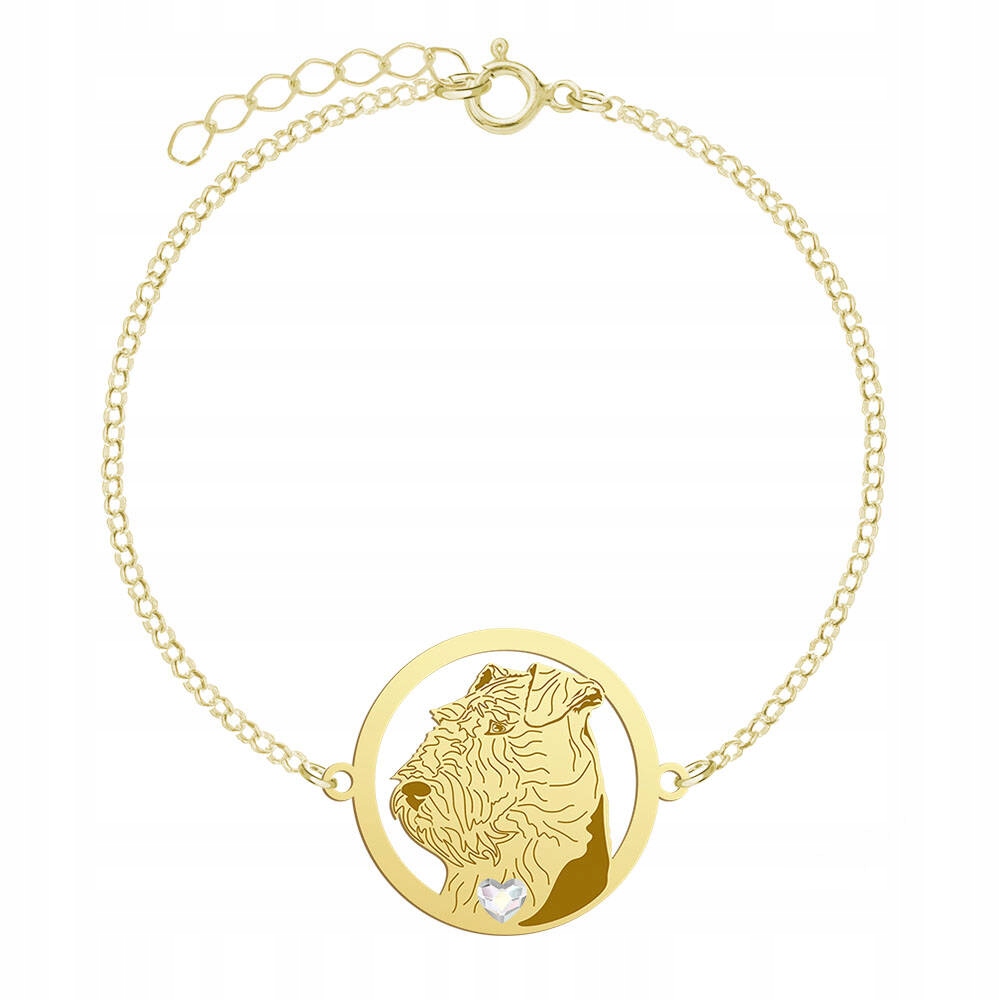 Zlatý náramek z Velšského teriéra 925 Dárek Šperky Gravírování Bonus