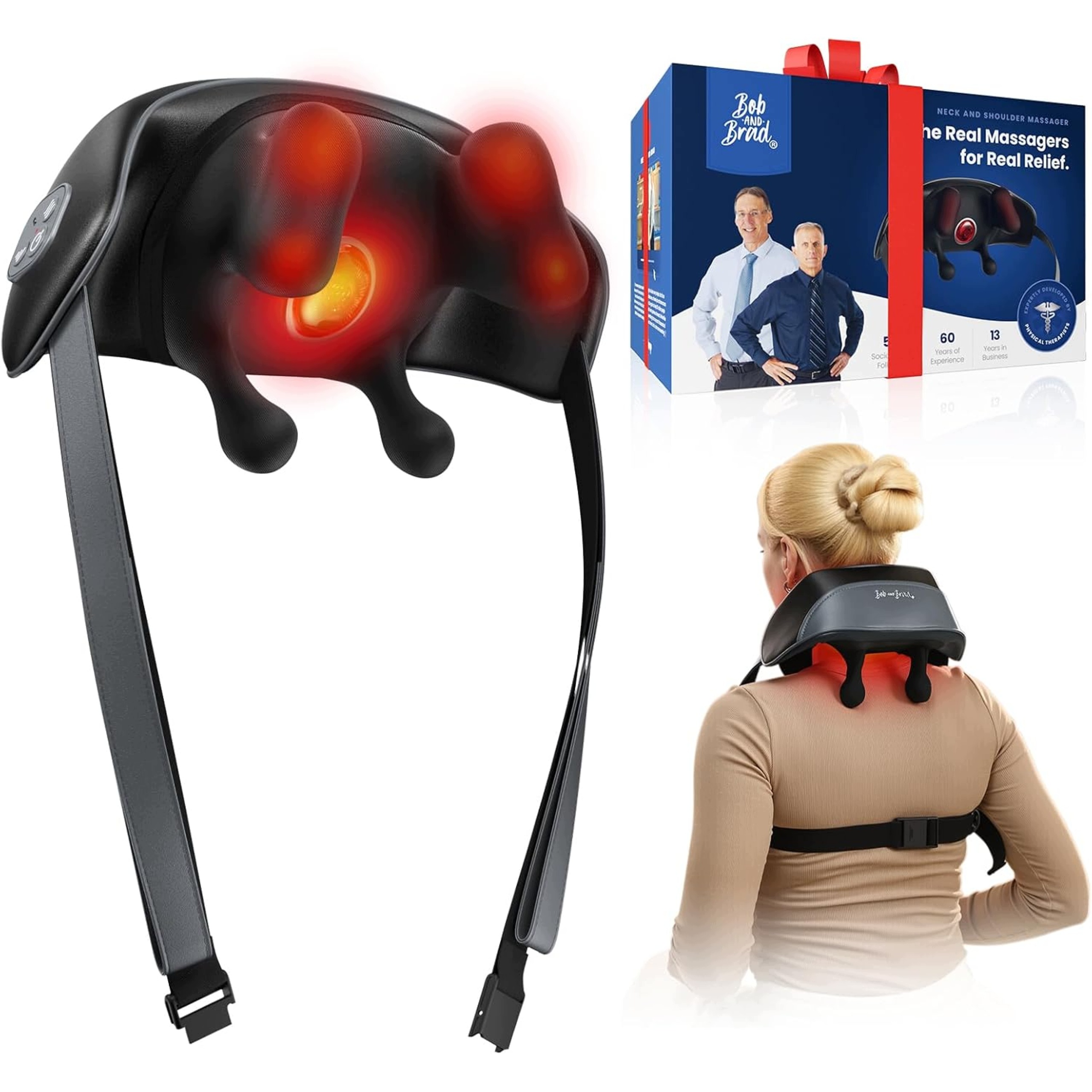 Masażer Szyi Karku Pleców Shiatsu 4D Z Ogrzewaniem Bezprzewodowy