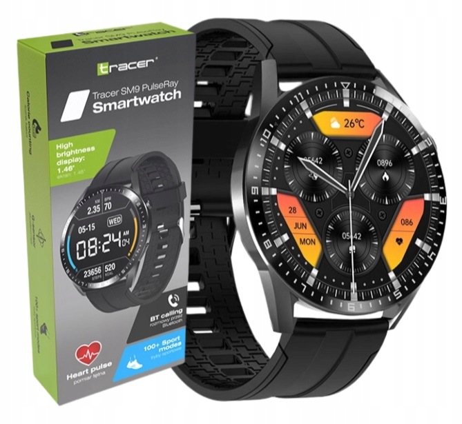 Chytré Hodinky Tracer SM9 PulseRay Sportovní hodinky Vodotěsné IP67