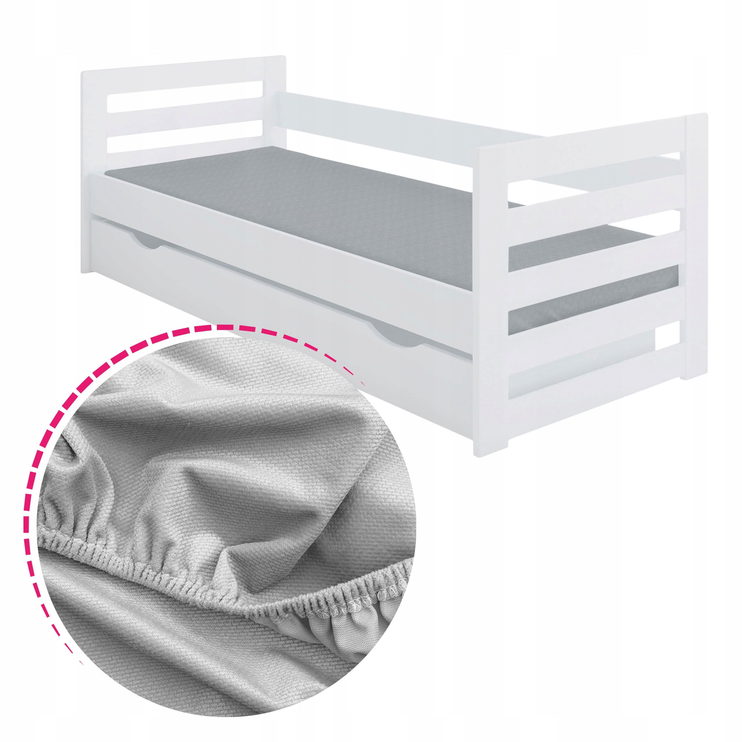 Přehoz 160x80 Povlak na matrace s gumičkou Plyš Velvet Šedý