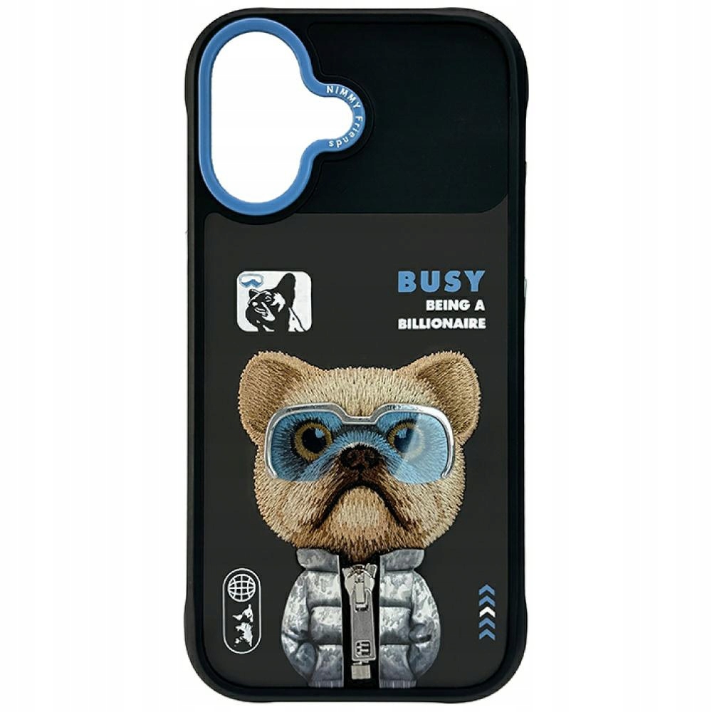 Pouzdro na iPhone 17 černé Nimmy Cool&Cute Dog zadní kryt plast