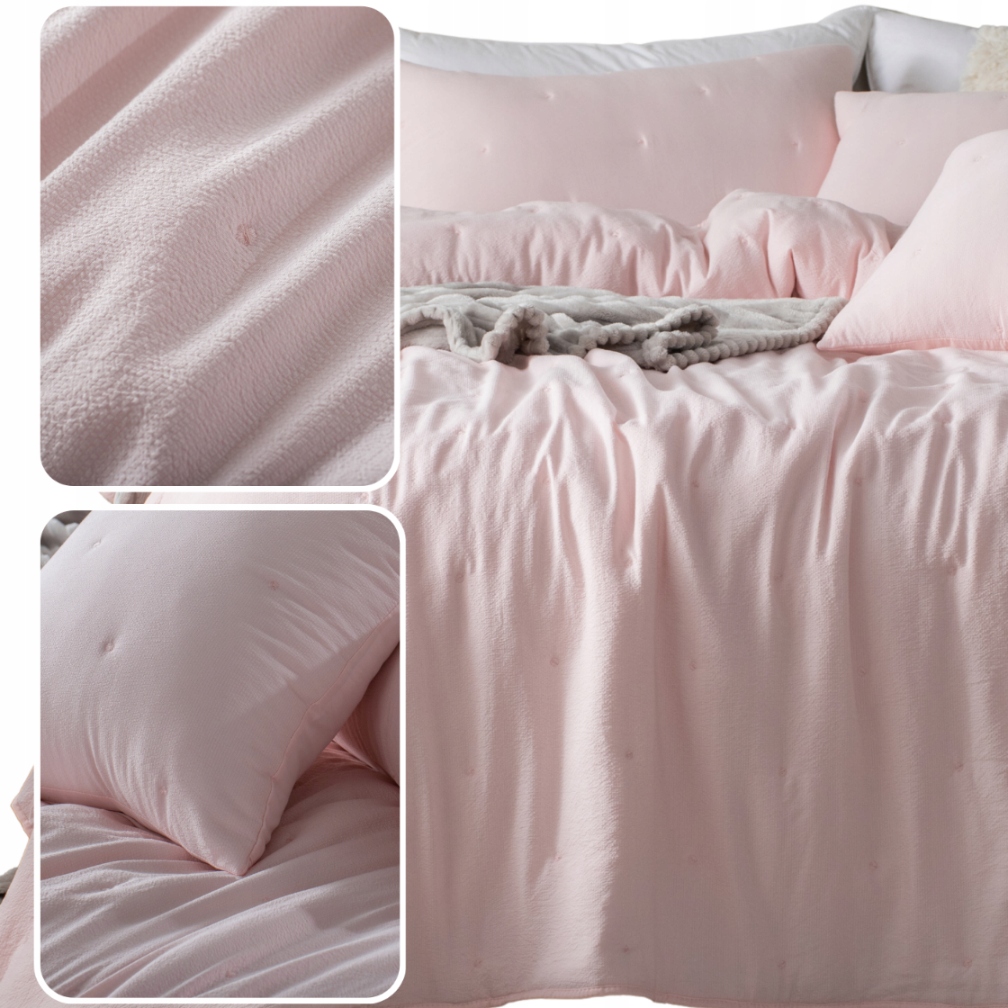 Pikovaný Přehoz Teplá Deka Na Postel Pohovka Pled 240x220 Pudr Dotta