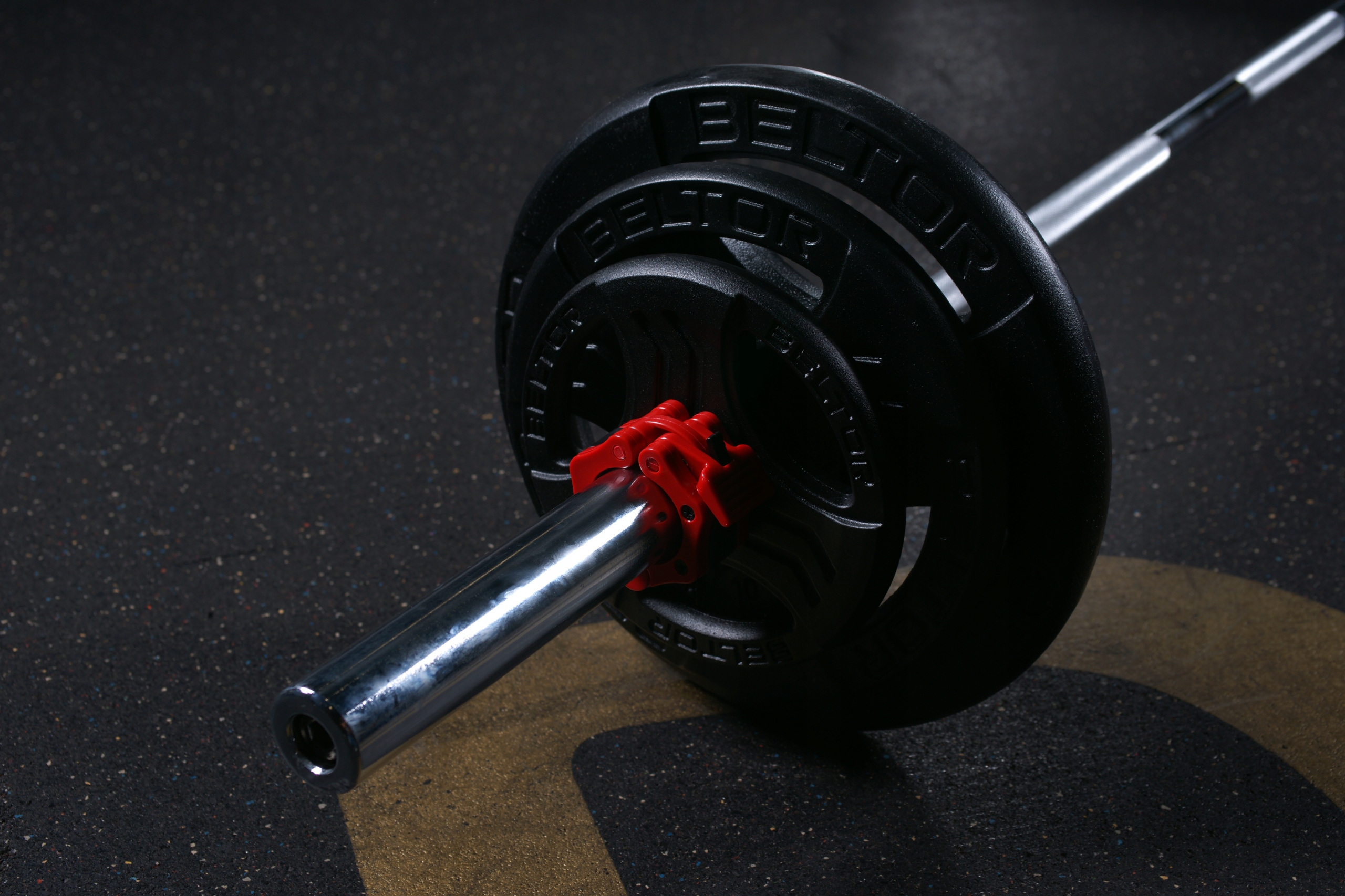 HRD SYSTEM ZACISKI NA GRYF OLIMPIJSKI 50MM SZTANGĘ HG 2 SZT. CZERWONE Średnica 50 mm