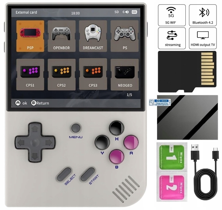 Konsola do gier ANBERNIC RG35XX Plus 64 GB - szara