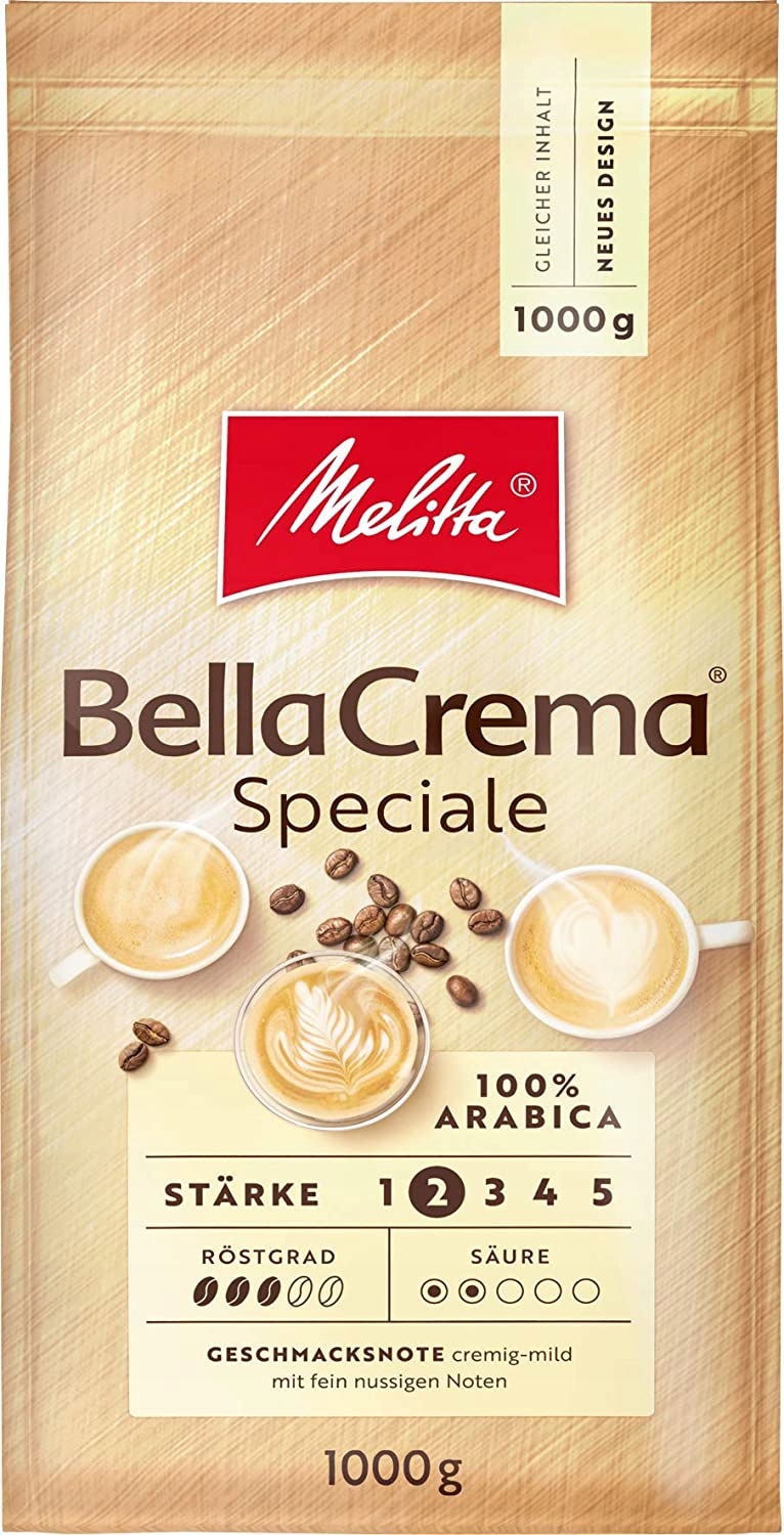 Levně Káva zrnková 1 kg Melitta Bella Crema Speciale 100% Arabica 1000 g