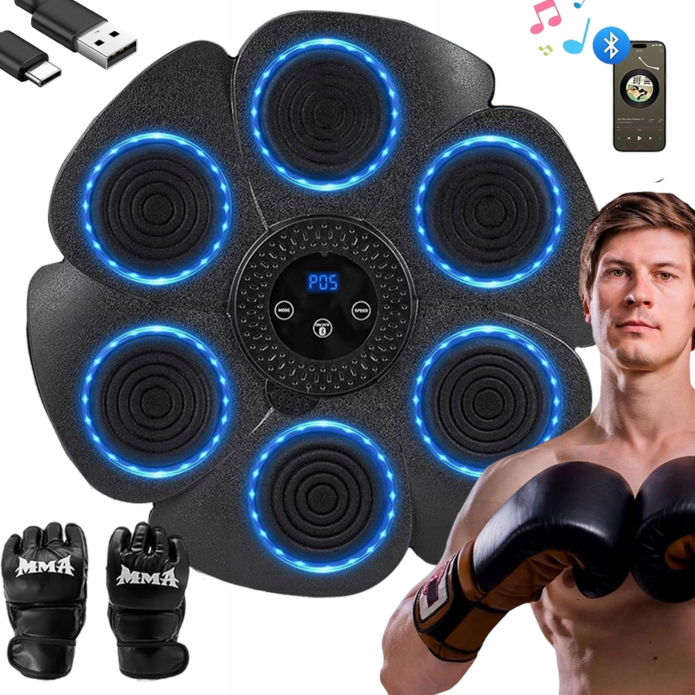 MASZYNA DO TRENINGU BOKSERSKIEGO BLUETOOTH 9 TRYBÓW 18 PRĘDKOŚCI