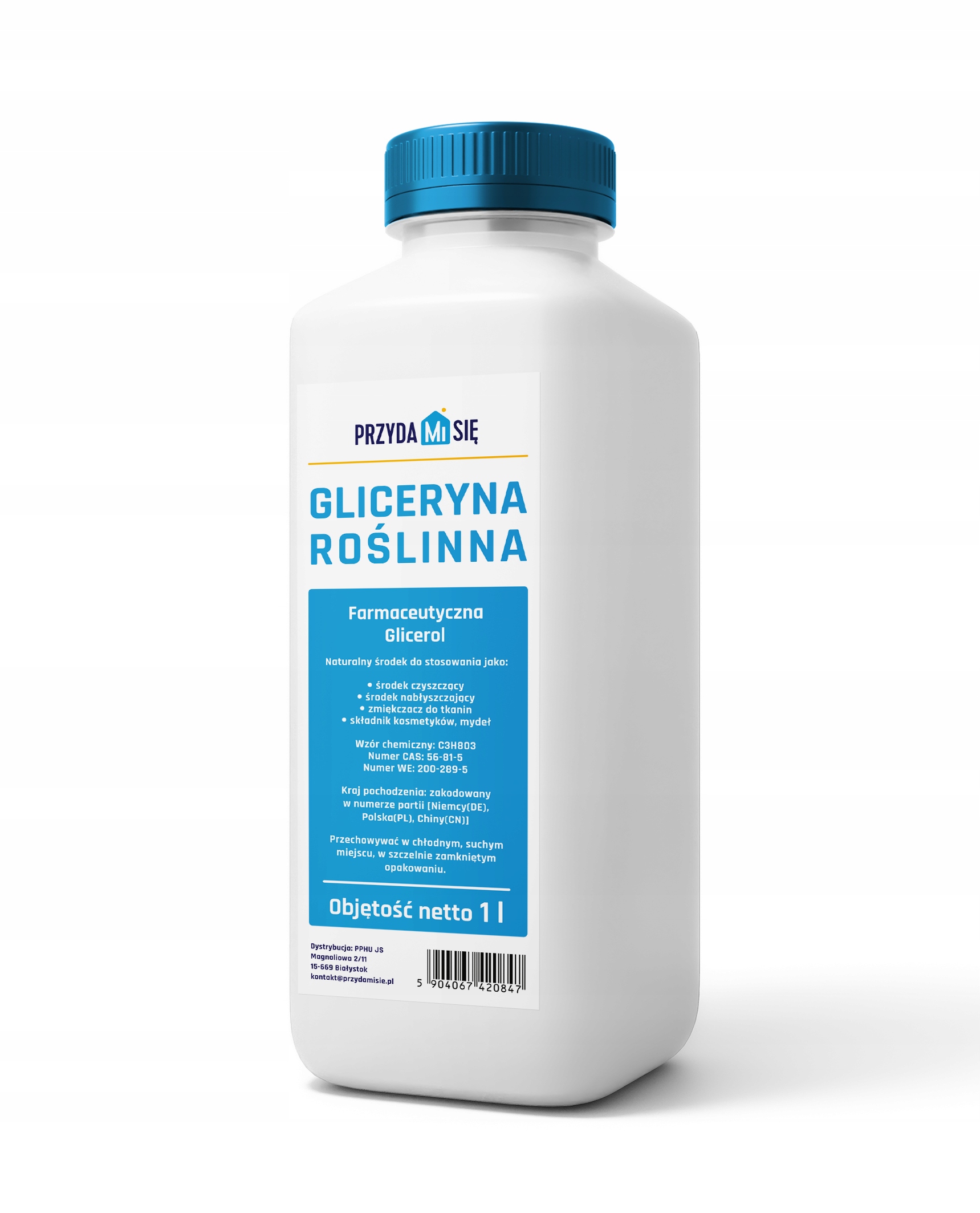 

Gliceryna Roślinna Farmaceutyczna 99,5% 1L 1.26kg