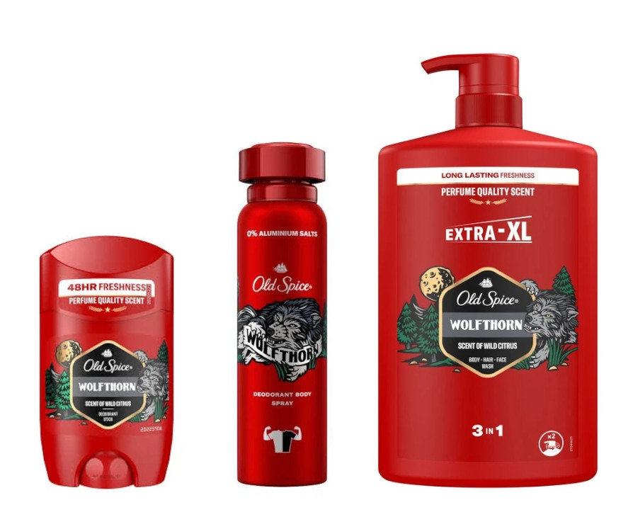 Wolfthorn — zestaw: sztyft, spray i żel