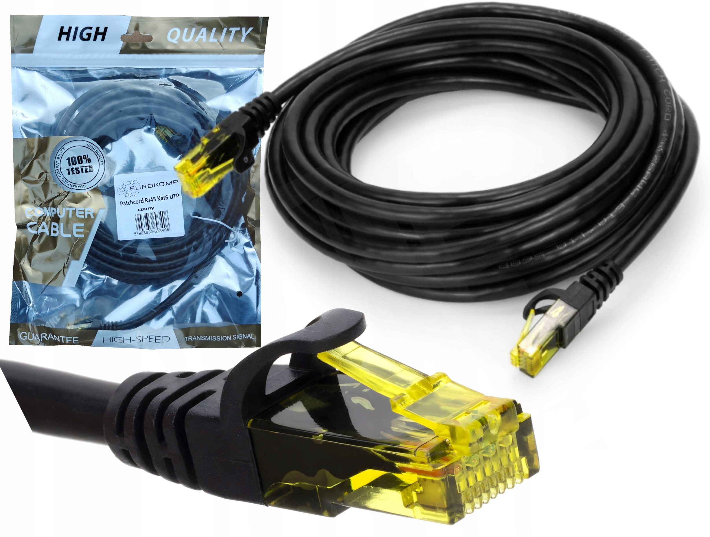 KABEL SIECIOWY LAN ETHERNET INTERNETOWY SKRĘTKA ROUTER RJ45 UTP CAT6 3m