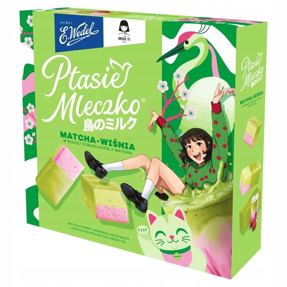5 Sztuk Wedel Ptasie Mleczko 340G Matcha Wiśnia