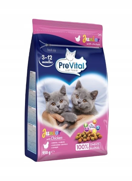 Karma dla kotów PreVital junior kurczak 950g x 4 Kod producenta 799583