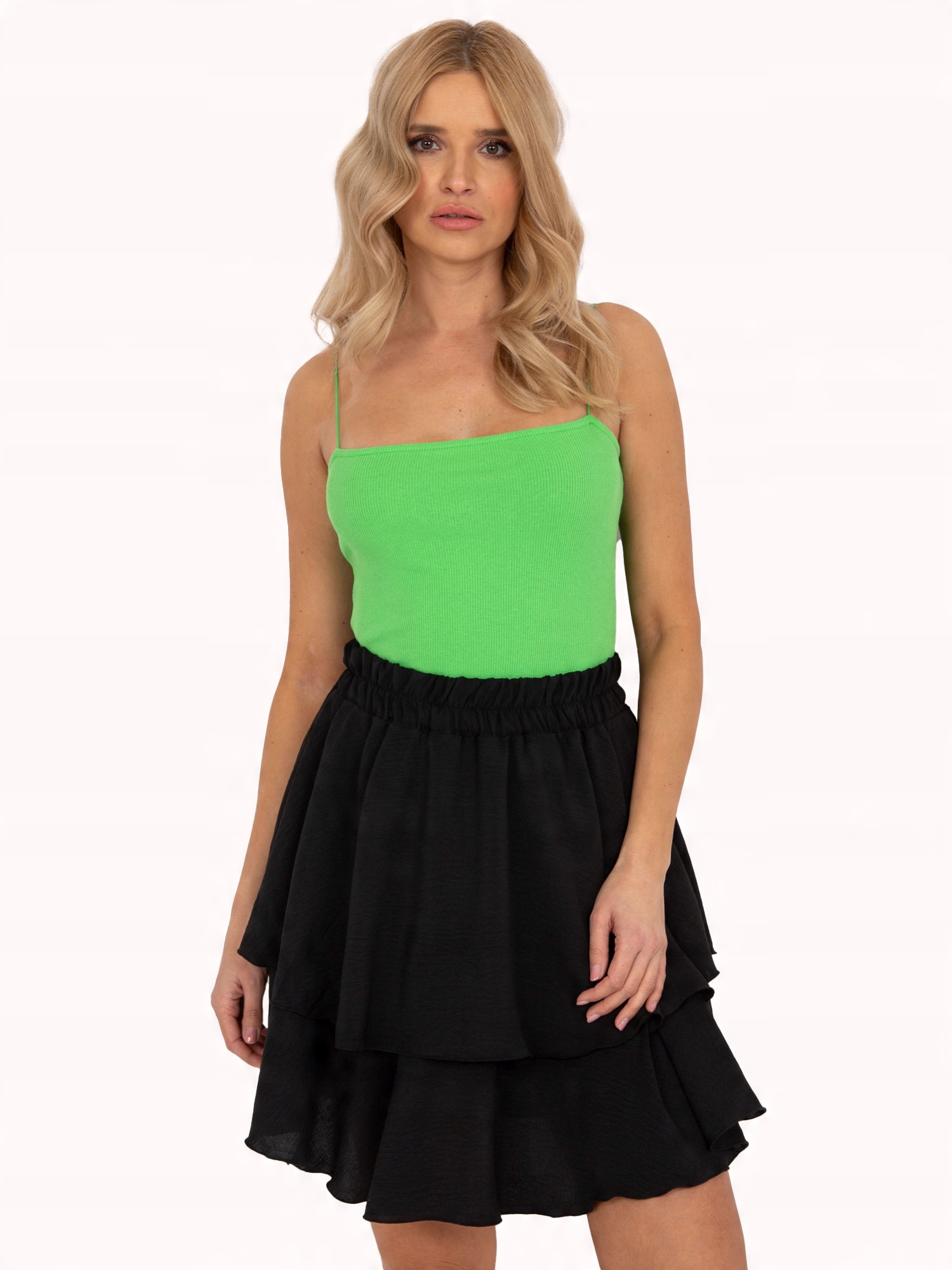 

Spódnica Damska z falbaną gumka w pasie - L/XL