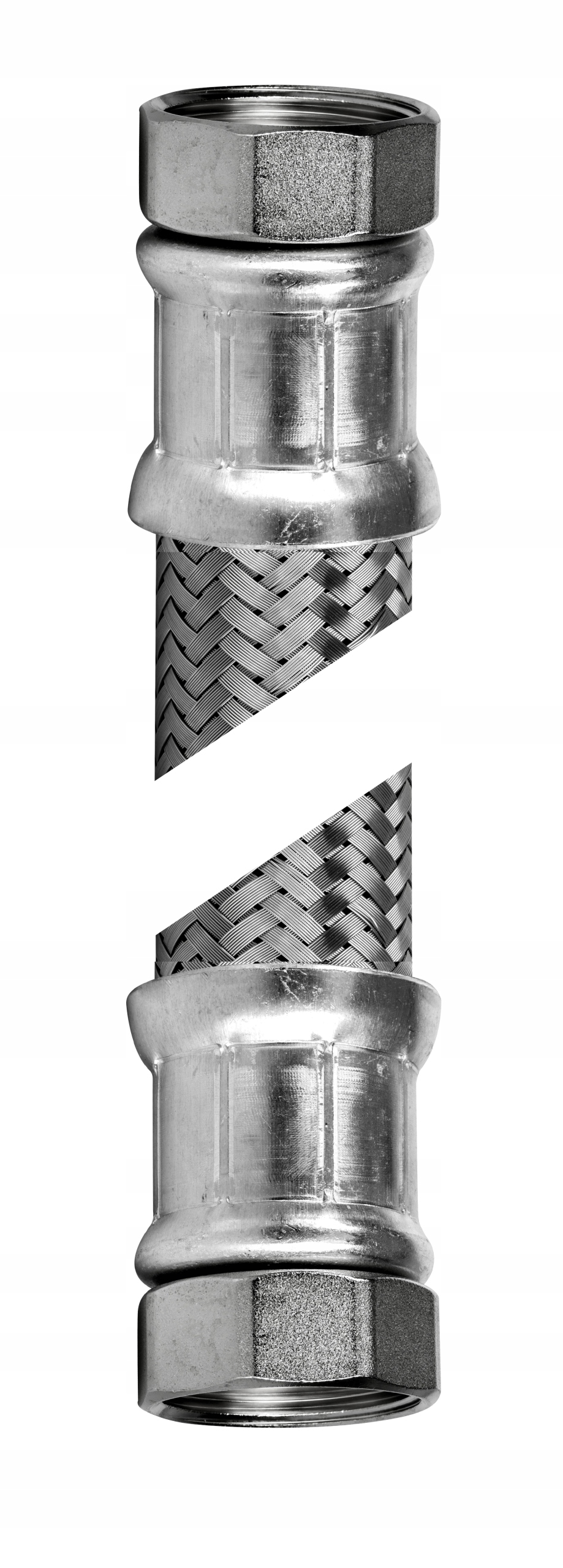 Wąż antywibracyjny 5/4" 1 1/4 60 cm DN32 Inox 60cm 1,25 Nakrętny Inox 11/4