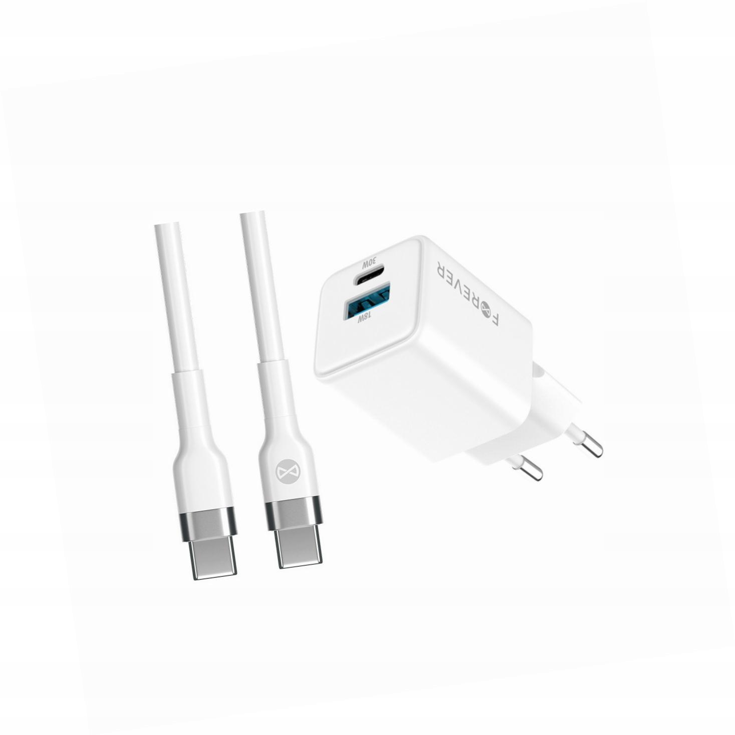 Szybka ładowarka GaN 30W 2 wejścia Usb i Usb-c z kablem do Lg Velvet
