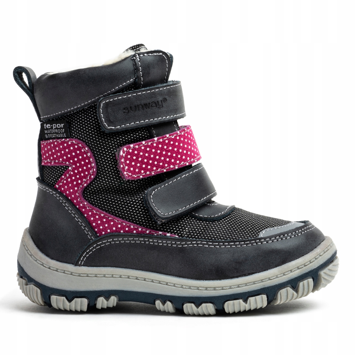 Śniegowce SKÓRZANE wodoodporne ocieplane Sunway