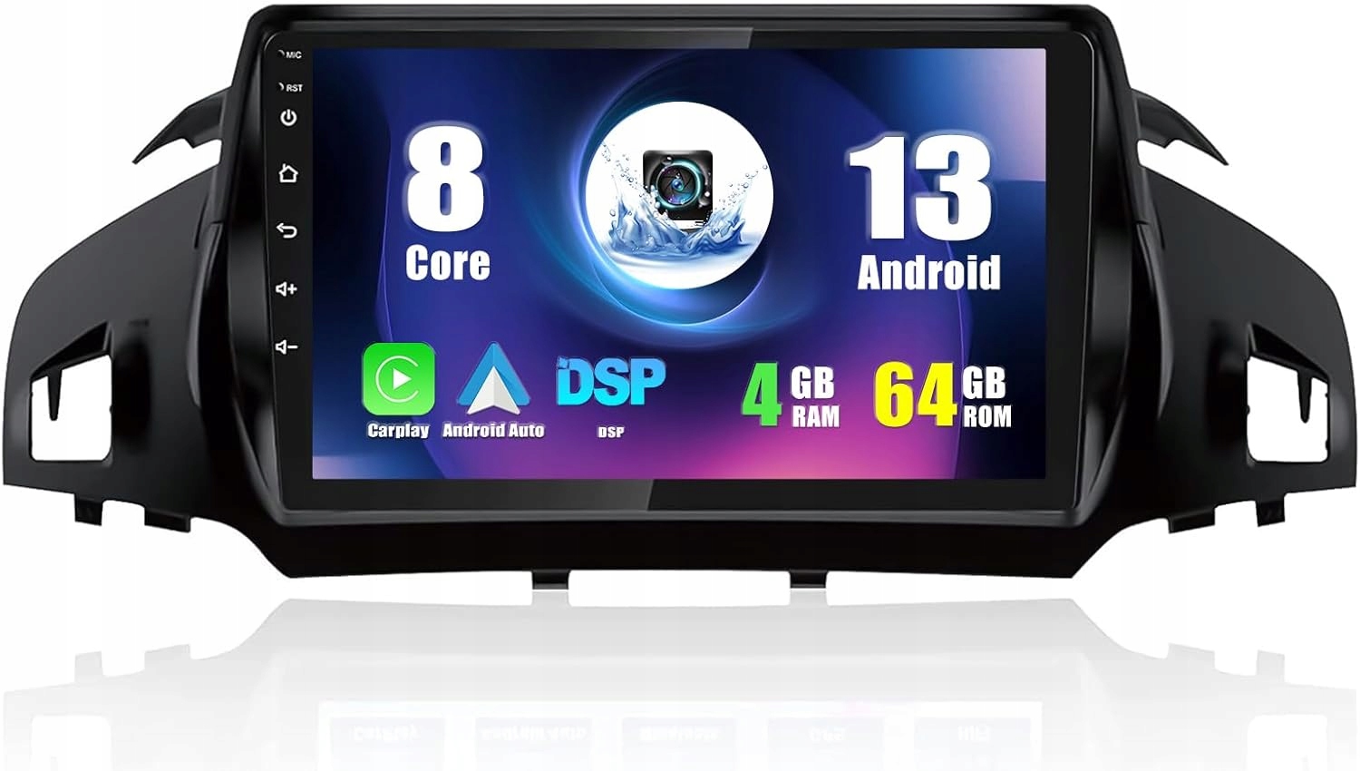 Carplay 8 jadier 4G+64G Caemcho Android 13 Ford Kuga/Escape 2013-2019 9" GP43