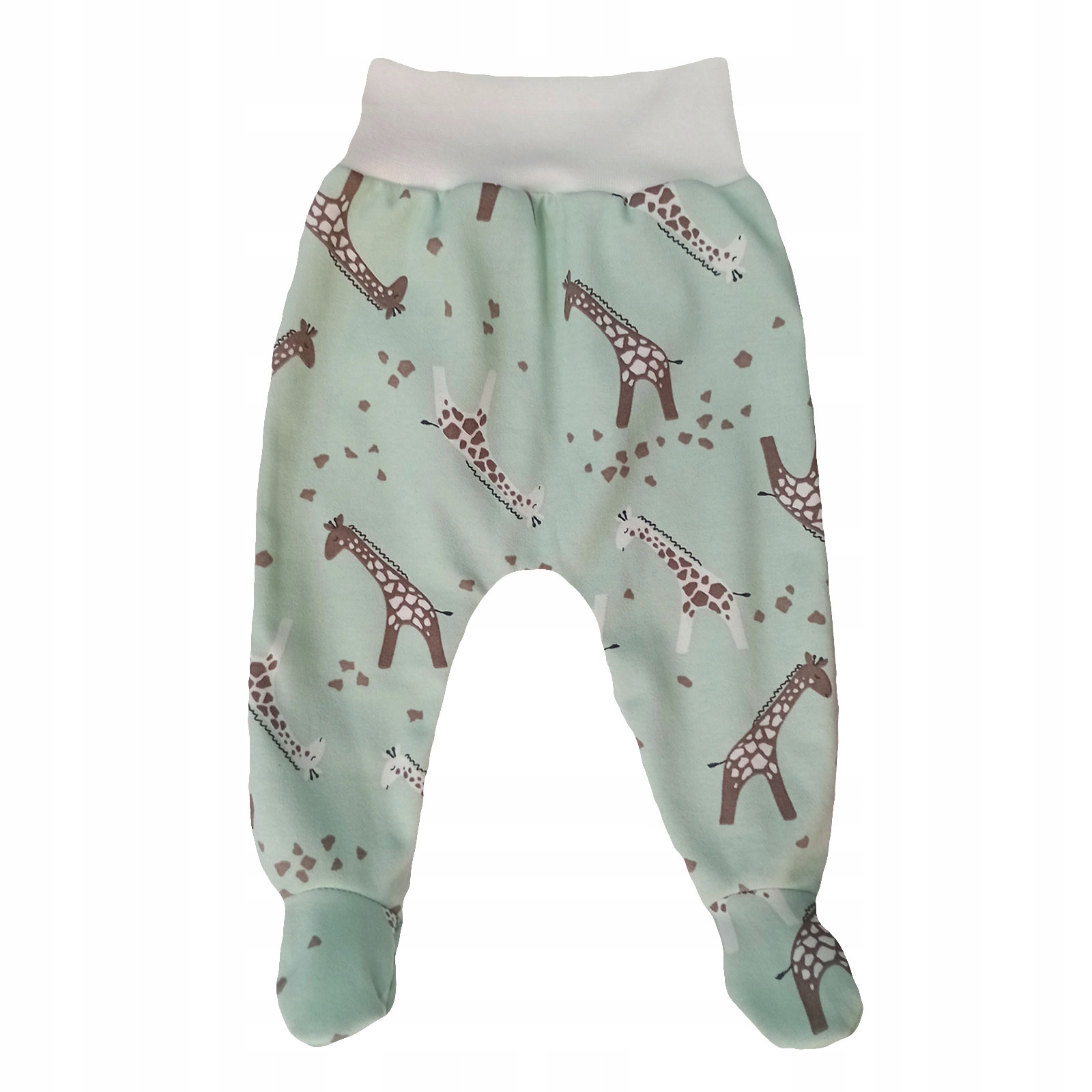 PÓŁŚPIOCHY 48 spodenki BEZUCISKOWE wcześniak PRODUCENT wzór w ŻYRAFY