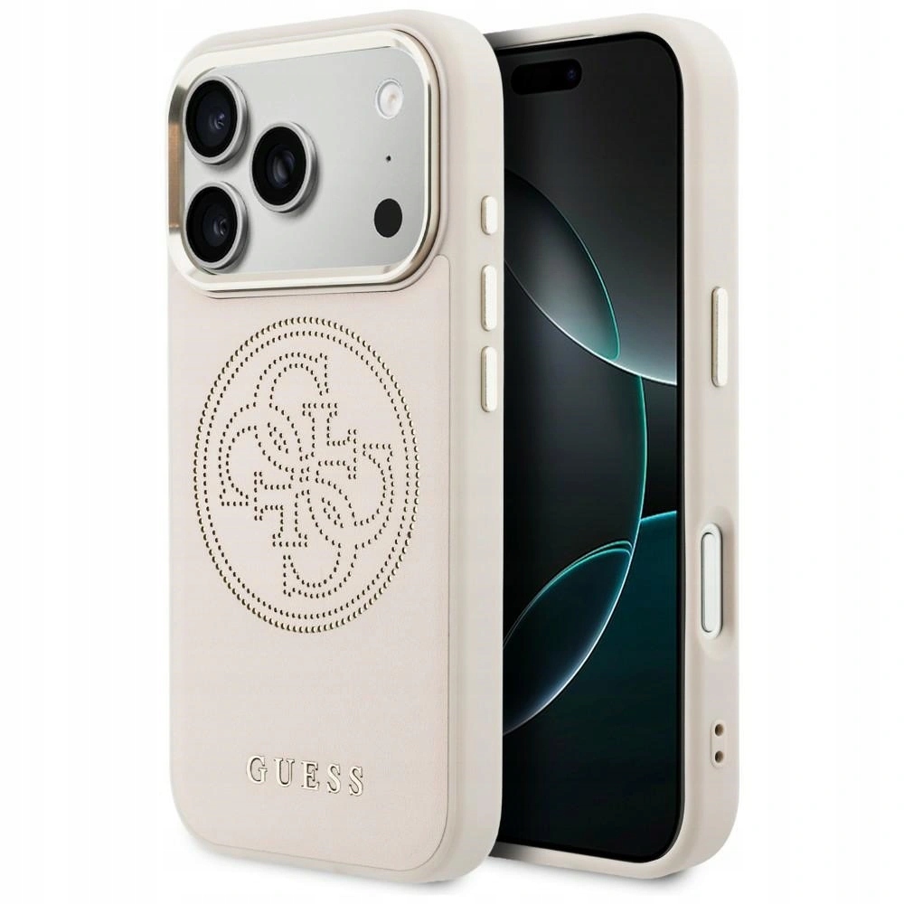 Pouzdro Guess Perforated 4G MagSafe pro Apple iPhone 17 Pro Max, růžové