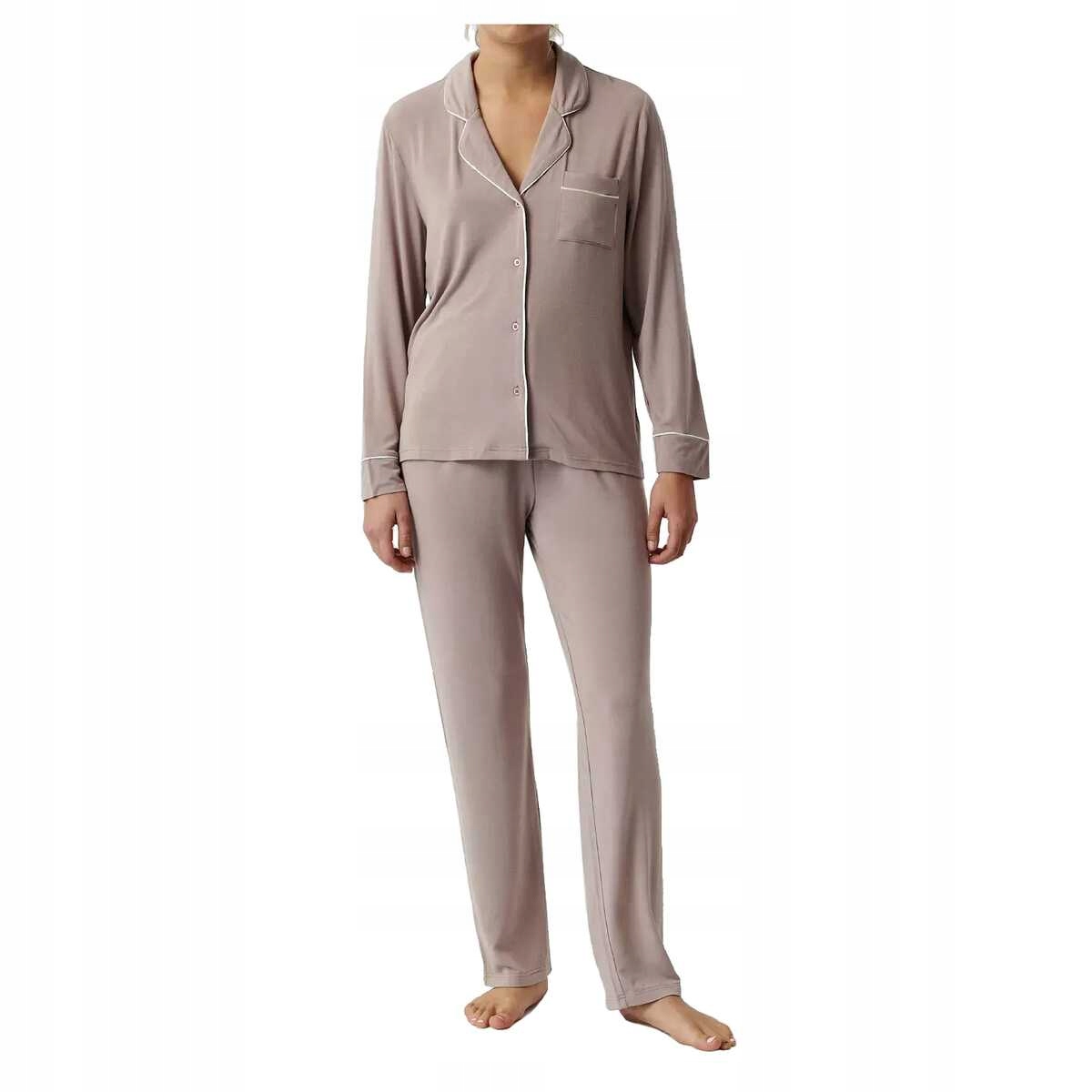 Atlantic Dámské pyžamo z modalu elegantní, pohodlné, 495, béžové, velikost XL