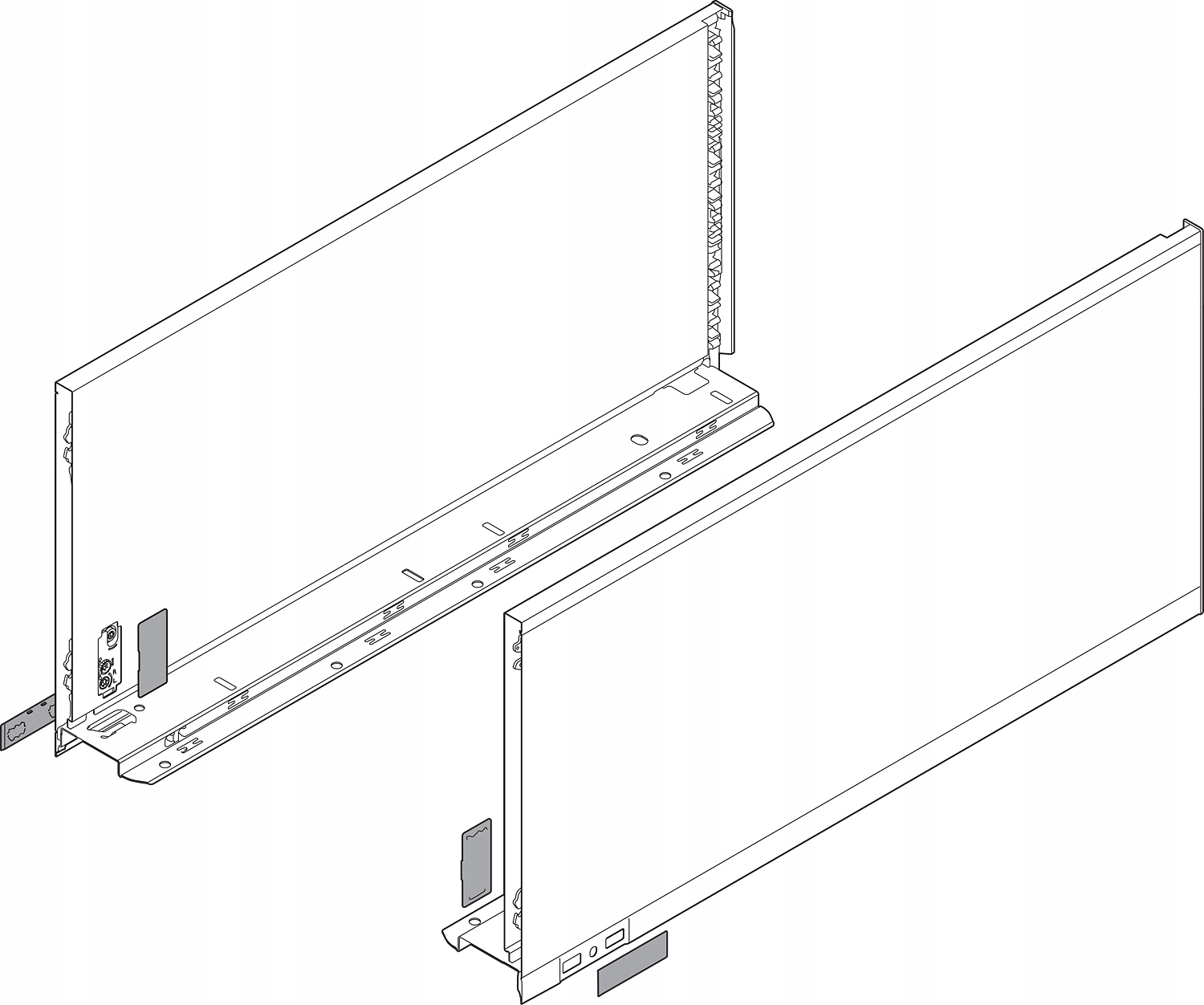 Blum 770F6002S Legrabox Pure boky F 600 mm čierne
