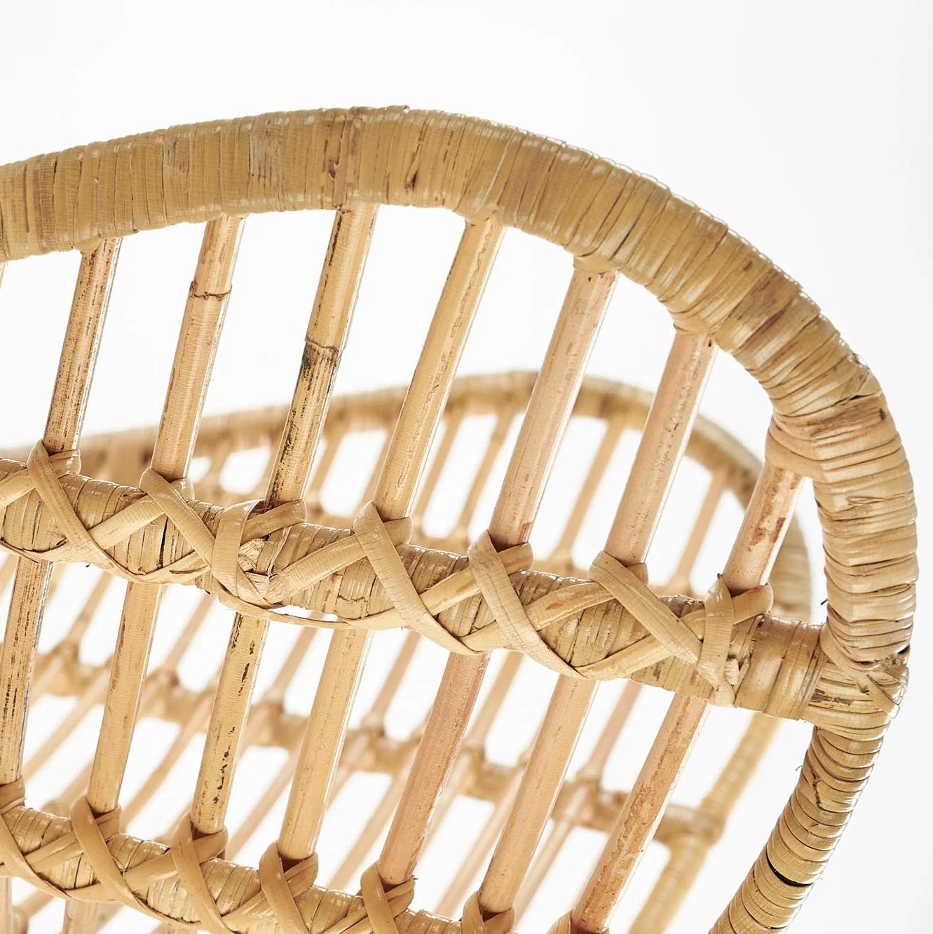 Fotel Wypoczynkowy INDINO Rattanowy Uszak Boho Szerokość mebla 69 cm